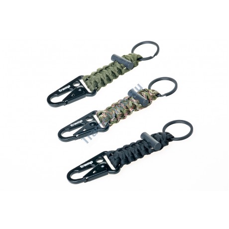 Брелок паракордовый для ключей (карабин/кольцо для ключей/огниво) камуфляж - Tramp TRA-236