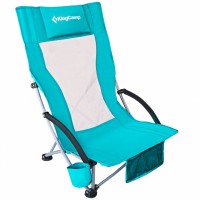 1901 Portable High Sling Chair кресло скл. cталь (голубой, 59х70х24/92)