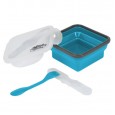 Контейнер силиконовый с ловилкой 400 мл Tramp (аквамарин) - TRC-144 Контейнер силиконовый с ловилкой 400 мл Tramp (аквамарин) - TRC-144