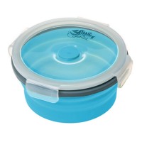 Контейнер складной с крышкой-защелкой 550 мл Tramp (аквамарин) Контейнер складной с крышкой-защелкой 550 мл Tramp (аквамарин)