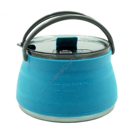 Чайник складной силиконовый с металлическим дном 1л аквамарин - Tramp TRC-125 Чайник складной силиконовый с металлическим дном 1л аквамарин - Tramp TRC-125
