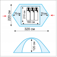 Палатка туристическая Tramp Scout 3 (V2) - TRT-56