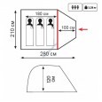 Палатка туристическая Tramp Lite Fly 3 песочный - TLT-003