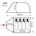 Палатка туристическая Палатка Totem Summer 4 Plus (V2) зеленый - TTT-032