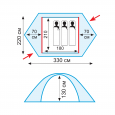 Палатка экстремальная Tramp Rock 3 (V2) серый - TRT-28