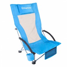 1901 Portable High Sling Chair  кресло скл. cталь (синий, 59х70х24/92)