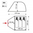 Палатка туристическая Палатка Totem Summer 3 Plus (V2) зеленый - TTT-031