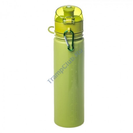 Бутылка силиконовая (оливковый) 0.7 л - Tramp TRC-094