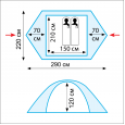 Палатка туристическая Tramp Nishe 2 (V2) - TRT-53