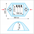 Палатка туристическая Tramp Nishe 3 (V2) - TRT-54